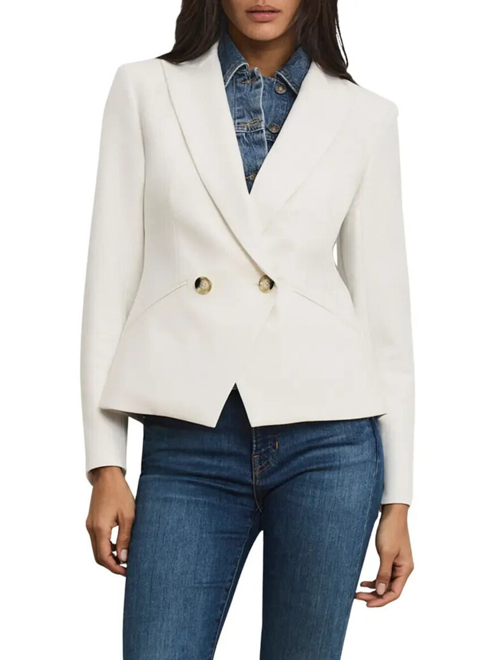 NEW, VERONICA BEARD Cropped Rickie Dickey Jacket in White Sz 6 #SJ2398 - Picture 3 of 14